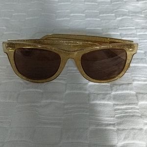 Betsy Johnson gold glitter sunglasses